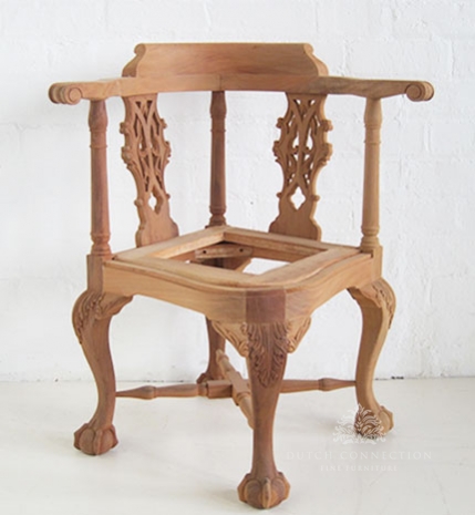 Traditional Chippendale Corner Armchair Chippendale Corner Chair